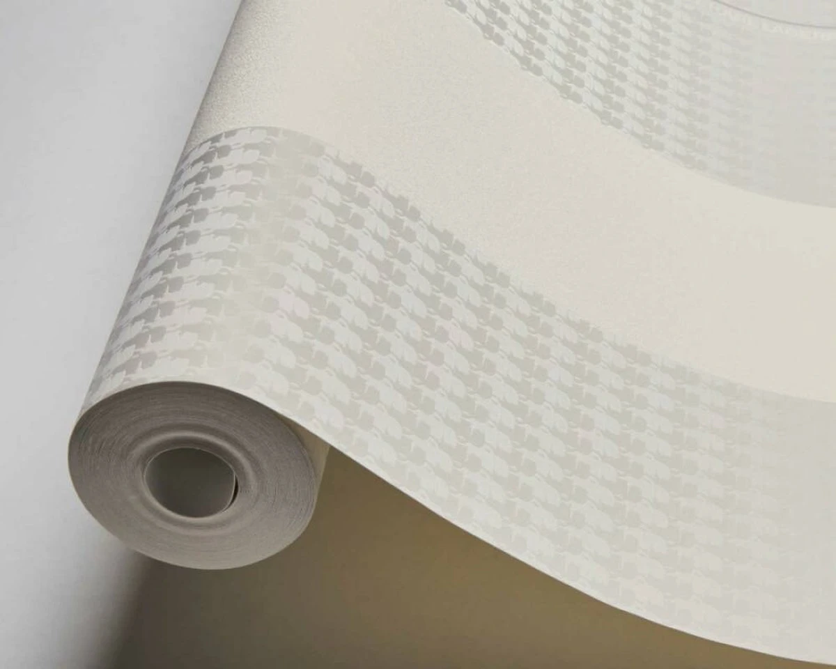 A.S. Creation AS Creation Karl Lagerfeld - Papier Peint Block Stripes - Avantgarde "Ribbon" - Gris Blanc - 1005 X 53 Cm 2 A.S. Creation AS Creation Karl Lagerfeld - Papier Peint Block Stripes - Avantgarde "Ribbon" - Gris Blanc - 1005 X 53 Cm – Image 2