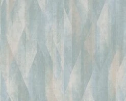 A.S. Creation AS Creation Metropolitan Stories 3 - PAPIER PEINT VINTAGE CHECK - Bleu Vert Crème - 1005 X 53 Cm