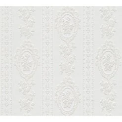 A.S. Creation Profi | 186140 | Papier Peint à Rayures Papier | 0.53 M X 10.05 M | Blanc