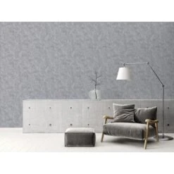 A.S. Creation Elements | 224019 | Papier Peint Intissé Effet Béton | 0.53 M X 10.05 M | Gris -Décoration d'intérieur 224019 6