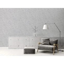 A.S. Creation Elements | 224033 | Papier Peint Intissé Effet Béton | 0.53 M X 10.05 M | Gris -Décoration d'intérieur 224033 6