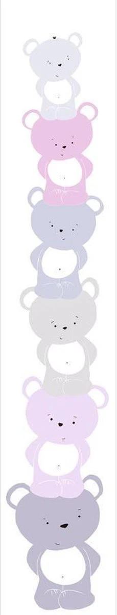 A.S. Creation PAPIER PEINT ACROBATIC BEAR - Rose Grijs Wit - Papier Peint Chambre D'enfant - AS Creation Little Love