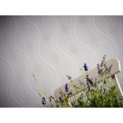 A.S. Creation Meistervlies | 260512 | Papier Peint à Motif Ondulé | 0.53 M X 10.05 M | Blanc -Décoration d'intérieur 260512 3