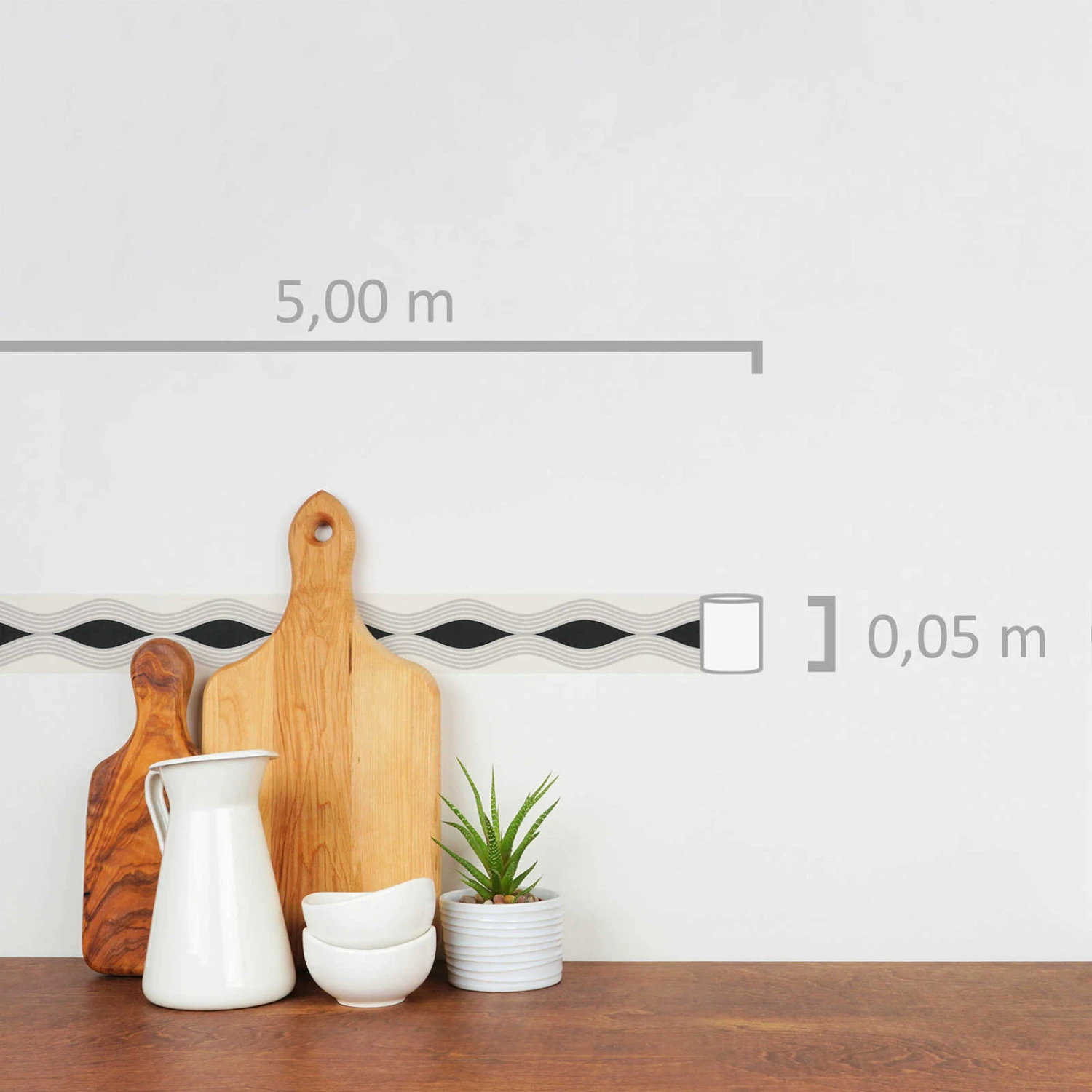 A.S. Creation Only Borders 9 | 282217 | Frise Papier Peint Intissé | 0.05 M X 5 M | Gris 2 A.S. Creation Only Borders 9 | 282217 | Frise Papier Peint Intissé | 0.05 M X 5 M | Gris – Image 2