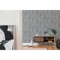 A.S. Creation New Life | 300943 | Papier Peint Intissé Floral | 0.53 M X 10.05 M | Argent -Décoration d'intérieur 300943 5