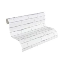 A.S. Creation Authentic Walls | 301692 | Papier Peint Imitation Brique Pierre En Papier | Gris