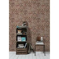 A.S. Creation Authentic Walls 2 | 302191 | Papier Peint Imitation Brique Pierre En Papier | Rouge -Décoration d'intérieur 302191 9