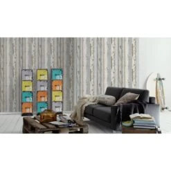 A.S. Creation Authentic Walls 2 | 302581 | Papier Peint Bois Intissé | 0.53 M X 10.05 M | Gris 8 A.S. Creation Authentic Walls 2 | 302581 | Papier Peint Bois Intissé | 0.53 M X 10.05 M | Gris -Décoration d'intérieur 302581 4