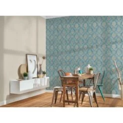 A.S. Creation Secret Garden | 336075 | Papier Peint Intissé Dessins & Motifs | Bleu -Décoration d'intérieur 336075 5