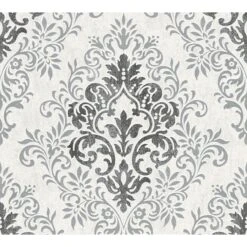 A.S. Creation Jette 4 | 339241 | Papier Peint Intissé Baroque | 0.53 M X 10.05 M | Gris