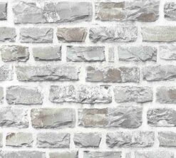 A.S. Creation Elements | 361403 | Papier Peint Intissé Pierre Brique | 0.53 M X 10.05 M | Gris -Décoration d'intérieur 361403 4