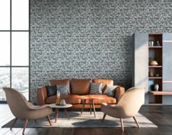 A.S. Creation Elements | 361404 | Papier Peint Intissé Pierre Brique | 0.53 M X 10.05 M | Gris -Décoration d'intérieur 361404 2