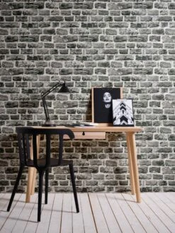 A.S. Creation Elements | 361404 | Papier Peint Intissé Pierre Brique | 0.53 M X 10.05 M | Gris -Décoration d'intérieur 361404 5