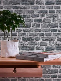 A.S. Creation Elements | 361404 | Papier Peint Intissé Pierre Brique | 0.53 M X 10.05 M | Gris -Décoration d'intérieur 361404 6