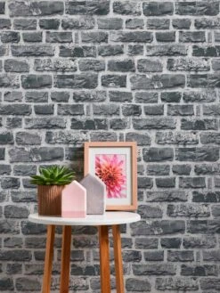 A.S. Creation Elements | 361404 | Papier Peint Intissé Pierre Brique | 0.53 M X 10.05 M | Gris -Décoration d'intérieur 361404 7