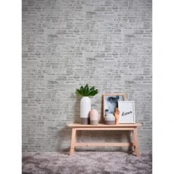 A.S. Creation Il Decoro | 364592 | Papier Peint Imitation Brique Pierre En Papier | Blanc -Décoration d'intérieur 364592 4