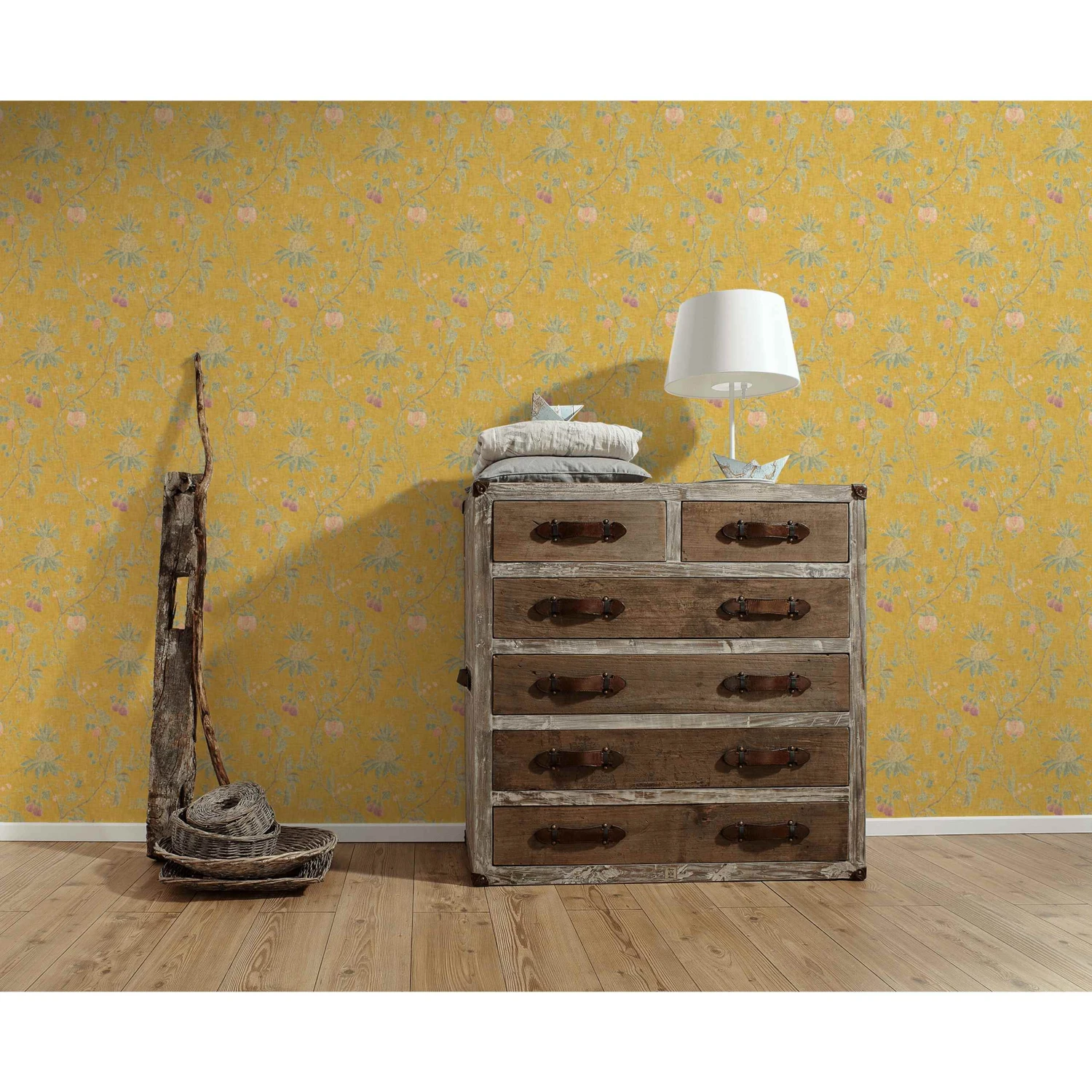 A.S. Creation Paradise Garden | 367194 | Papier Peint Intissé Floral | 0.53 M X 10.05 M | Jaune 7 A.S. Creation Paradise Garden | 367194 | Papier Peint Intissé Floral | 0.53 M X 10.05 M | Jaune – Image 7