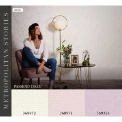 A.S. Creation Metropolitan Stories | 368961 | Papier Peint Intissé Floral | 0.53 M X 10.05 M | écru -Décoration d'intérieur 368961 12