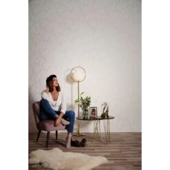 A.S. Creation Metropolitan Stories | 368961 | Papier Peint Intissé Floral | 0.53 M X 10.05 M | écru -Décoration d'intérieur 368961 4