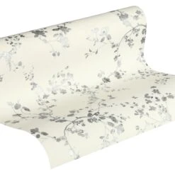 A.S. Creation Metropolitan Stories | 368962 | Papier Peint Intissé Floral | 0.53 M X 10.05 M | écru