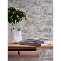 A.S. Creation Elements | 369292 | Papier Peint Intissé Pierre Brique | 0.53 M X 10.05 M | Gris -Décoration d'intérieur 369292 3