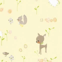 A.S. Creation Boys & Girls 6 | 369882 | Papier Peint Animaux Papier | 0.53 M X 10.05 M | Jaune