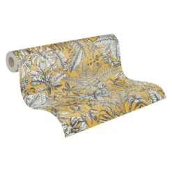 A.S. Creation Daniel Hechter 6 | 375203 | Papier Peint Intissé Floral | 0.53 M X 10.05 M | Jaune -Décoration d'intérieur 375203 1