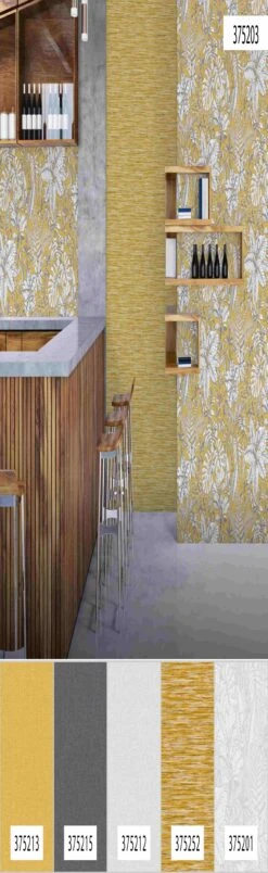 A.S. Creation Daniel Hechter 6 | 375203 | Papier Peint Intissé Floral | 0.53 M X 10.05 M | Jaune -Décoration d'intérieur 375203 6