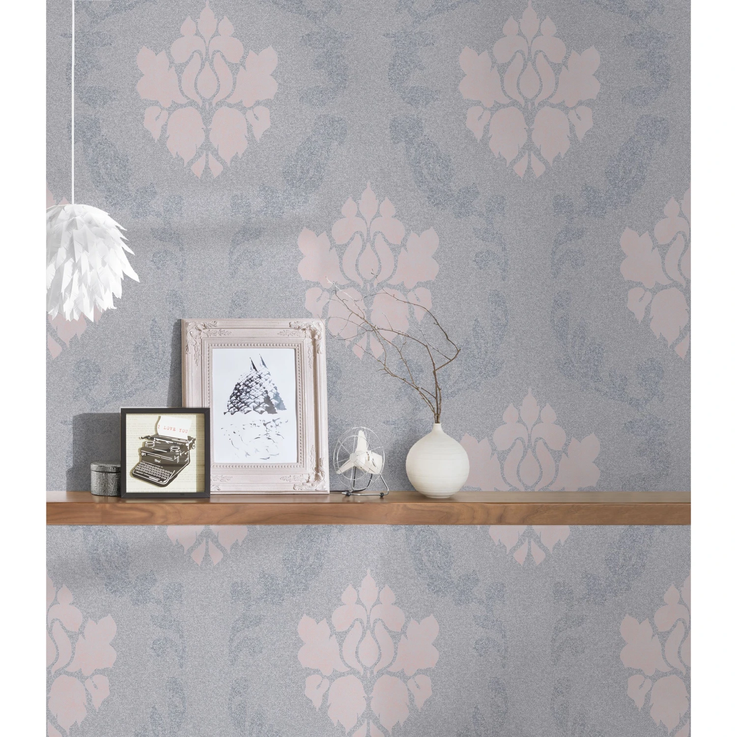 A.S. Creation New Elegance | 375523 | Papier Peint Intissé Baroque | 0.53 M X 10.05 M | Gris 2 A.S. Creation New Elegance | 375523 | Papier Peint Intissé Baroque | 0.53 M X 10.05 M | Gris – Image 2