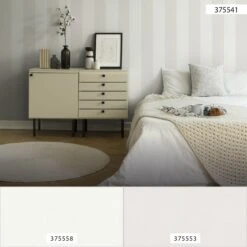 A.S. Creation New Elegance | 375541 | Papier Peint Intissé à Rayures | 0.53 M X 10.05 M | Beige -Décoration d'intérieur 375541 5