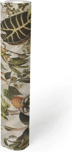 A.S. Creation AS Creation MICHALSKY - Papier Peint Jungle - Animaux Aux Feuilles Tropicales - Beige Multicolore - 1005 X 53 Cm -Décoration d'intérieur 576x1200