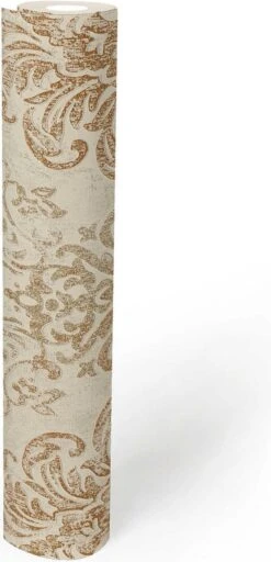 A.S. Creation AS Creation Metropolitan Stories 3 - PAPIER PEINT ORNEMENTS BAROQUES - Or Blanc Crème - 1005 X 53 Cm -Décoration d'intérieur 579x1200 4