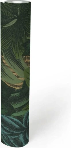 A.S. Creation AS Creation Metropolitan Stories 3 - PAPIER PEINT FEUILLES EXOTIQUES - Vert Jaune Bleu - 1005 X 53 Cm -Décoration d'intérieur 580x1200 13