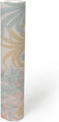 A.S. Creation AS Creation Metropolitan Stories 3 - PAPIER PEINT FLEURS ET FEUILLES - Blanc Jaune Rose Bleu - 1005 X 53 Cm -Décoration d'intérieur 580x1200 9