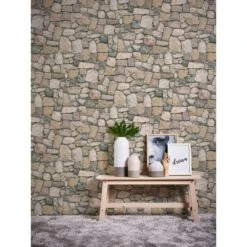 A.S. Creation Il Decoro | 692412 | Papier Peint Imitation Brique Pierre En Papier | Marron -Décoration d'intérieur 692412 3