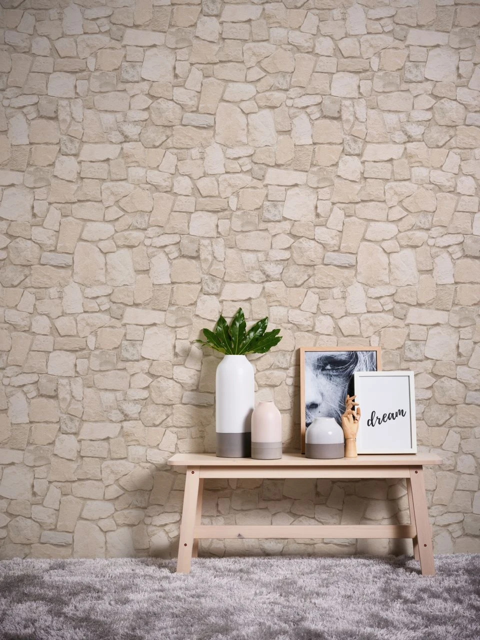 A.S. Creation Dekora Natur 6 | 692429 | Papier Peint Imitation Brique Pierre En Papier | Beige 3 A.S. Creation Dekora Natur 6 | 692429 | Papier Peint Imitation Brique Pierre En Papier | Beige – Image 3