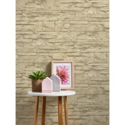 A.S. Creation Elements | 707130 | Papier Peint Intissé Pierre Brique | 0.53 M X 10.05 M | Beige -Décoration d'intérieur 707130 6