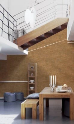 A.S. Creation AS Creation Titanium 3 - Papier Peint Texturé - Bande Métallique Interrompue - Brun Orangé - 1005 X 53 Cm -Décoration d'intérieur 720x1200 3