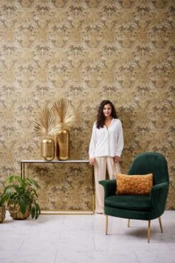 A.S. Creation AS Creation Metropolitan Stories 3 - PAPIER PEINT CLASSIQUE BAROQUE - Brun Beige Or Jaune - 1005 X 53 Cm -Décoration d'intérieur 798x1200