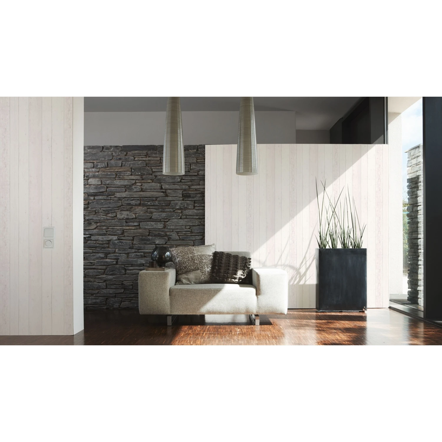 A.S. Creation Elements | 855046 | Papier Peint Bois Intissé | 0.53 M X 10.05 M | Blanc 3 A.S. Creation Elements | 855046 | Papier Peint Bois Intissé | 0.53 M X 10.05 M | Blanc – Image 3