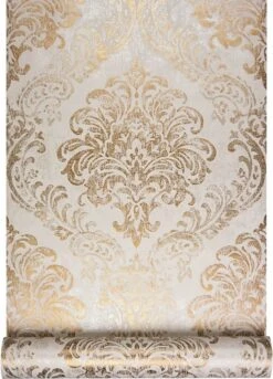 A.S. Creation AS Creation Metropolitan Stories 3 - PAPIER PEINT ORNEMENTS BAROQUES - Or Blanc Crème - 1005 X 53 Cm