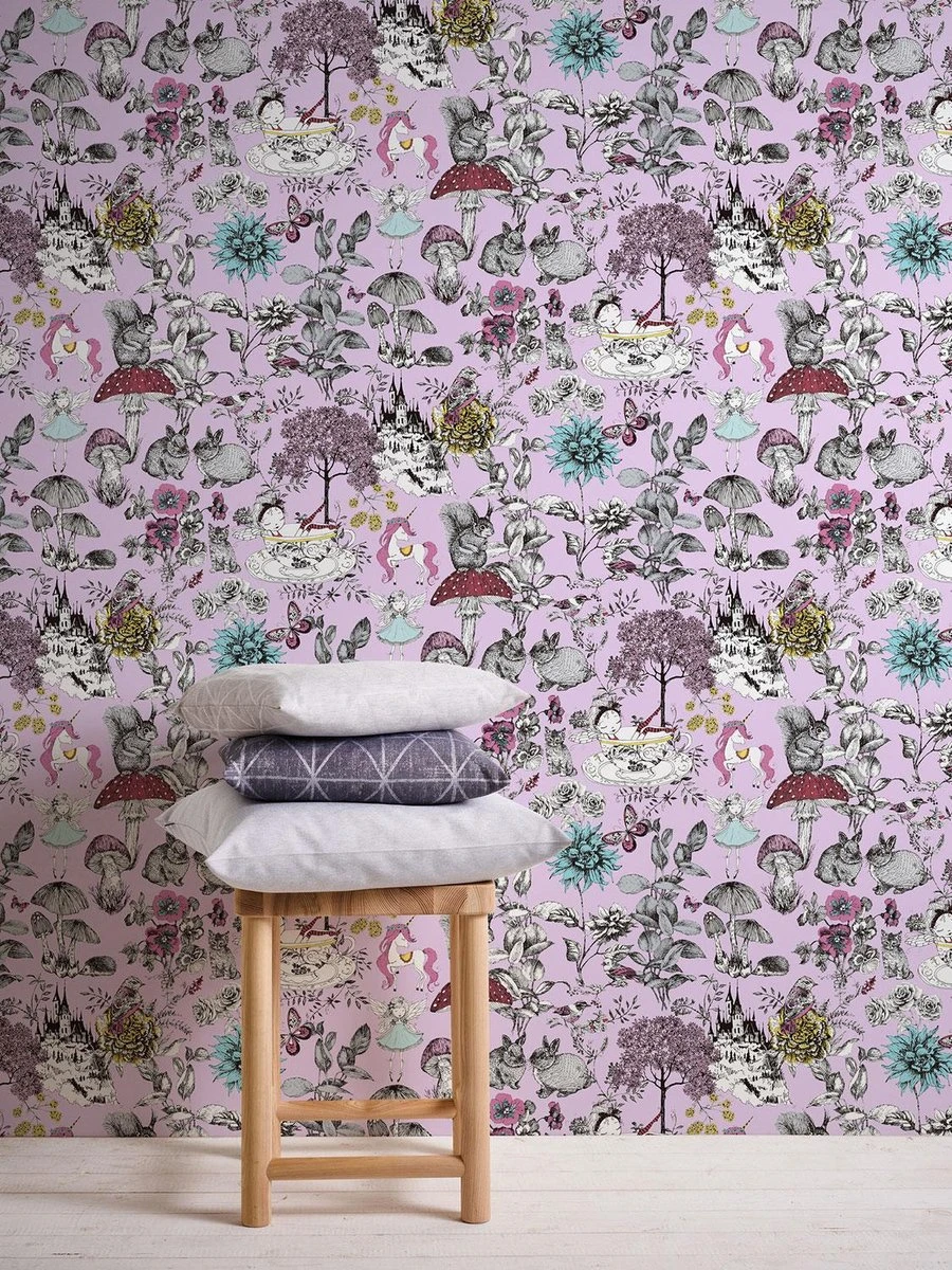 A.S. Creation PAPIER PEINT ANIMAUX, ELIES, LICORNE ET FLORAL - Rose Zwart Wit Jaune Blauw - Papier Peint Pépinière - Motif Floral - Motif Animal - AS Creation Little Love 2 A.S. Creation PAPIER PEINT ANIMAUX, ELIES, LICORNE ET FLORAL - Rose Zwart Wit Jaune Blauw - Papier Peint Pépinière - Motif Floral - Motif Animal - AS Creation Little Love – Image 2