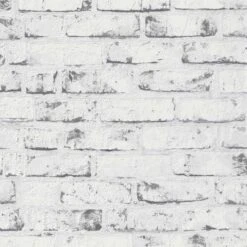 A.S. Creation Elements | 907837 | Papier Peint Intissé Pierre Brique | 0.53 M X 10.05 M | Gris