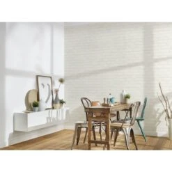 A.S. Creation Elements | 907851 | Papier Peint Intissé Pierre Brique | 0.53 M X 10.05 M | Blanc -Décoration d'intérieur 907851 7