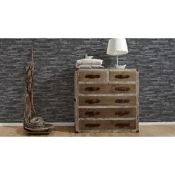 A.S. Creation Elements | 914224 | Papier Peint Intissé Pierre Brique | 0.53 M X 10.05 M | Gris -Décoration d'intérieur 914224 4