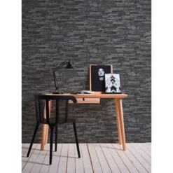 A.S. Creation Elements | 914224 | Papier Peint Intissé Pierre Brique | 0.53 M X 10.05 M | Gris -Décoration d'intérieur 914224 5