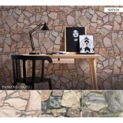 A.S. Creation Elements | 927316 | Papier Peint Intissé Pierre Brique | 0.53 M X 10.05 M | Marron -Décoration d'intérieur 927316 8