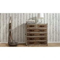 A.S. Creation Elements | 953701 | Papier Peint Bois Intissé | 0.53 M X 10.05 M | Blanc -Décoration d'intérieur 953701 2