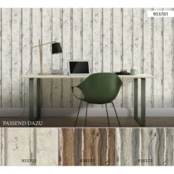 A.S. Creation Elements | 953701 | Papier Peint Bois Intissé | 0.53 M X 10.05 M | Blanc -Décoration d'intérieur 953701 6