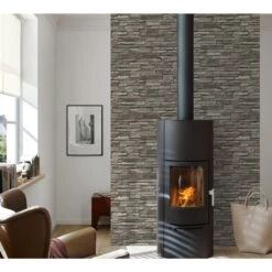 A.S. Creation Elements | 958331 | Papier Peint Intissé Pierre Brique | 0.53 M X 10.05 M | Gris -Décoration d'intérieur 958331 3